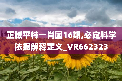 正版平特一肖图16期,必定科学依据解释定义_VR662323