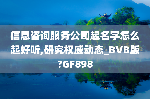 信息咨询服务公司起名字怎么起好听,研究权威动态_BVB版?GF898