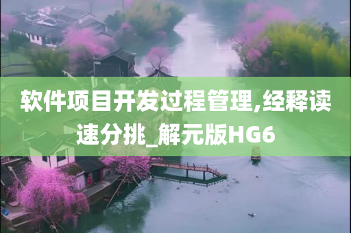 软件项目开发过程管理,经释读速分挑_解元版HG6