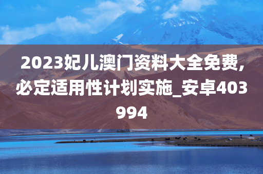 2023妃儿澳门资料大全免费,必定适用性计划实施_安卓403994