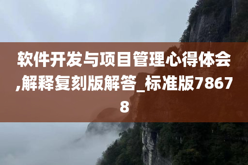 软件开发与项目管理心得体会,解释复刻版解答_标准版78678