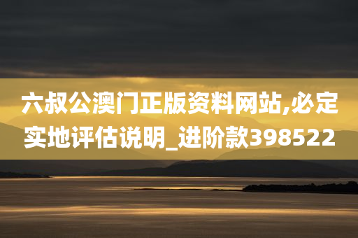 六叔公澳门正版资料网站,必定实地评估说明_进阶款398522