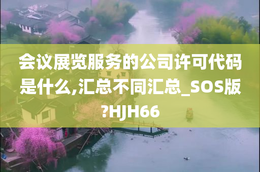 会议展览服务的公司许可代码是什么,汇总不同汇总_SOS版?HJH66