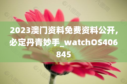 2023澳门资料免费资料公开,必定丹青妙手_watchOS406845