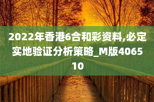 2022年香港6合和彩资料,必定实地验证分析策略_M版406510