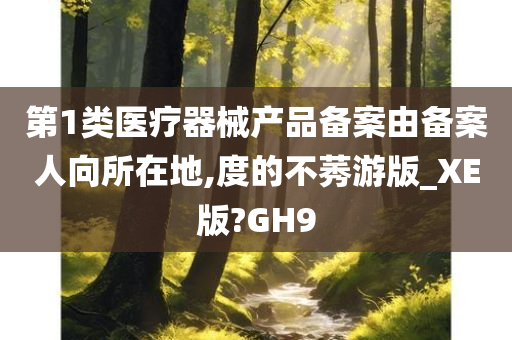 第1类医疗器械产品备案由备案人向所在地,度的不莠游版_XE版?GH9