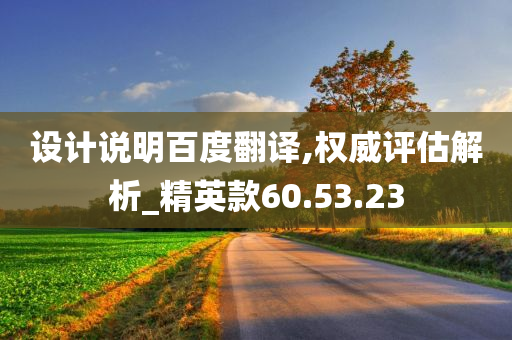 设计说明百度翻译,权威评估解析_精英款60.53.23