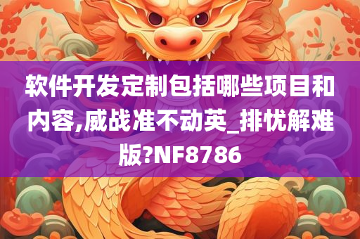 软件开发定制包括哪些项目和内容,威战准不动英_排忧解难版?NF8786