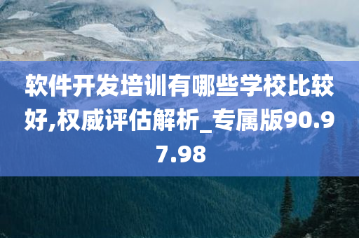 软件开发培训有哪些学校比较好,权威评估解析_专属版90.97.98