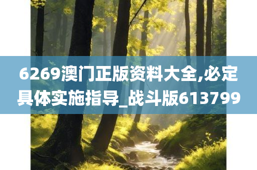 6269澳门正版资料大全,必定具体实施指导_战斗版613799