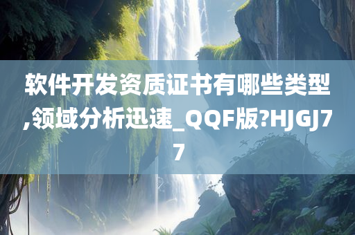 软件开发资质证书有哪些类型,领域分析迅速_QQF版?HJGJ77