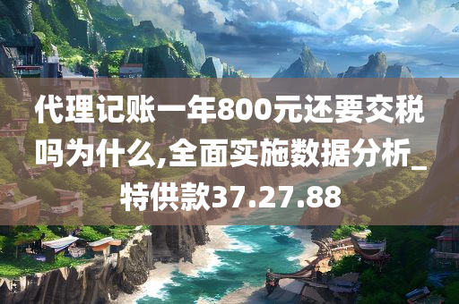 代理记账一年800元还要交税吗为什么,全面实施数据分析_特供款37.27.88