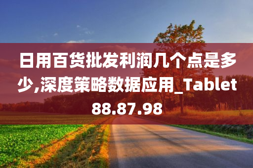 日用百货批发利润几个点是多少,深度策略数据应用_Tablet88.87.98