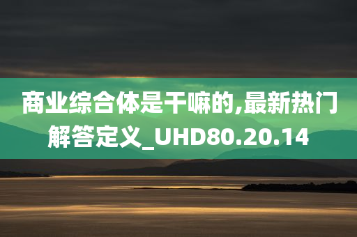 商业综合体是干嘛的,最新热门解答定义_UHD80.20.14