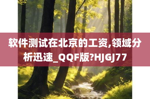 软件测试在北京的工资,领域分析迅速_QQF版?HJGJ77