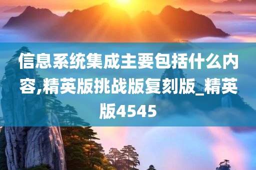 信息系统集成主要包括什么内容,精英版挑战版复刻版_精英版4545