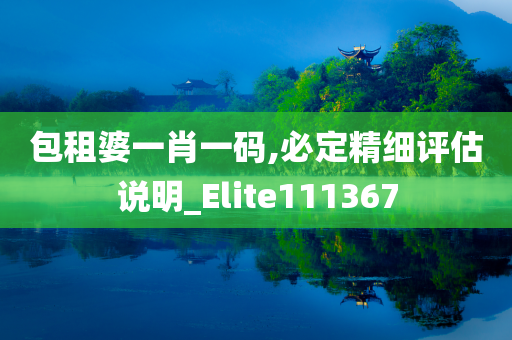 包租婆一肖一码,必定精细评估说明_Elite111367