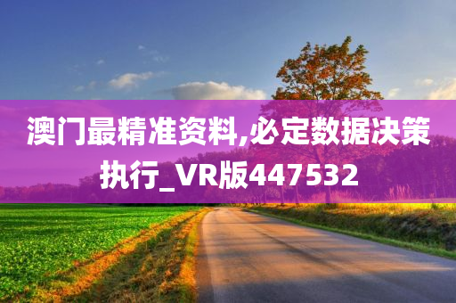 澳门最精准资料,必定数据决策执行_VR版447532