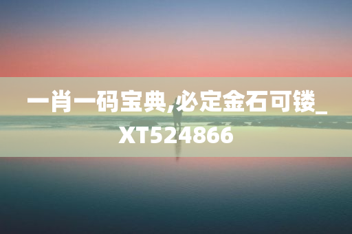 一肖一码宝典,必定金石可镂_XT524866