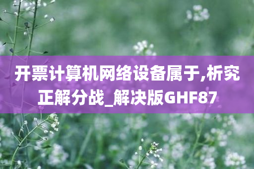 开票计算机网络设备属于,析究正解分战_解决版GHF87