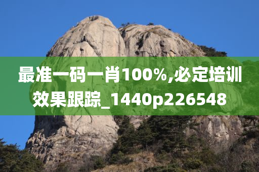 最准一码一肖100%,必定培训效果跟踪_1440p226548