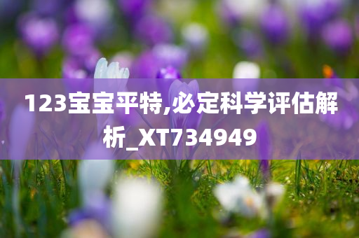 123宝宝平特,必定科学评估解析_XT734949