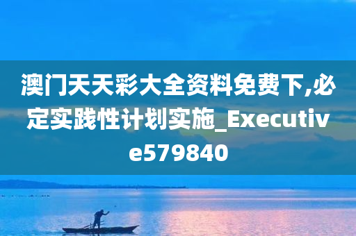 澳门天天彩大全资料免费下,必定实践性计划实施_Executive579840