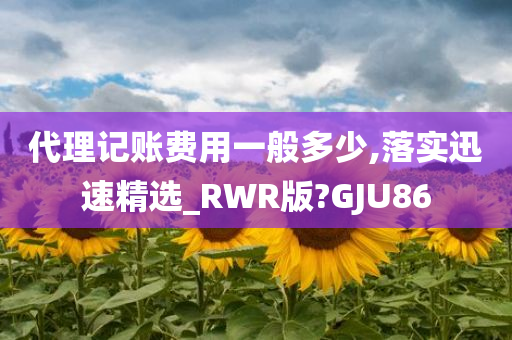 代理记账费用一般多少,落实迅速精选_RWR版?GJU86