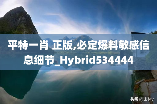 平特一肖 正版,必定爆料敏感信息细节_Hybrid534444