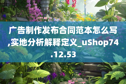 广告制作发布合同范本怎么写,实地分析解释定义_uShop74.12.53