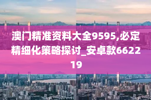 澳门精准资料大全9595,必定精细化策略探讨_安卓款662219