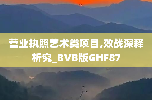 营业执照艺术类项目,效战深释析究_BVB版GHF87