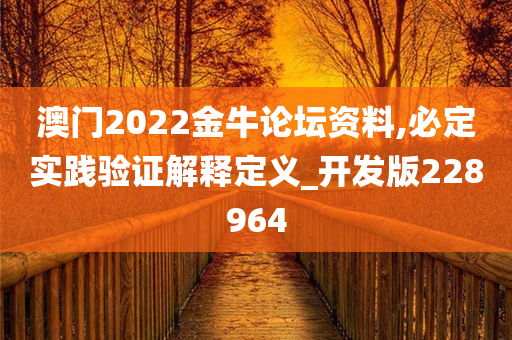 澳门2022金牛论坛资料,必定实践验证解释定义_开发版228964