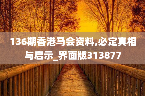 136期香港马会资料,必定真相与启示_界面版313877