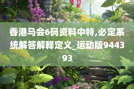 香港马会6码资料中特,必定系统解答解释定义_运动版944393