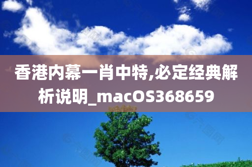 香港内幕一肖中特,必定经典解析说明_macOS368659