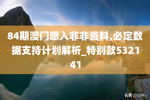 84期澳门想入非非资料,必定数据支持计划解析_特别款532141