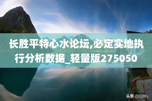 长胜平特心水论坛,必定实地执行分析数据_轻量版275050