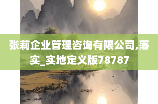 张莉企业管理咨询有限公司,落实_实地定义版78787