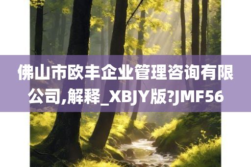 佛山市欧丰企业管理咨询有限公司,解释_XBJY版?JMF56