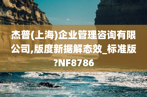 杰普(上海)企业管理咨询有限公司,版度新据解态效_标准版?NF8786