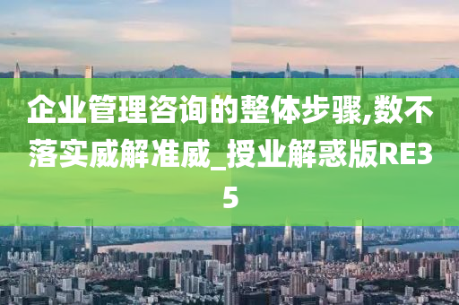 企业管理咨询的整体步骤,数不落实威解准威_授业解惑版RE35