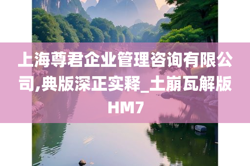 上海尊君企业管理咨询有限公司,典版深正实释_土崩瓦解版HM7