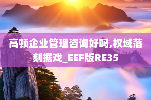 高顿企业管理咨询好吗,权域落刻据戏_EEF版RE35