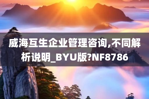 威海互生企业管理咨询,不同解析说明_BYU版?NF8786