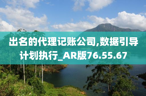 出名的代理记账公司,数据引导计划执行_AR版76.55.67