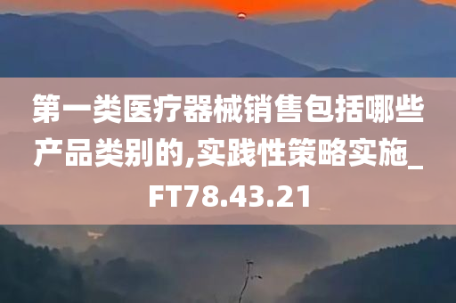 第一类医疗器械销售包括哪些产品类别的,实践性策略实施_FT78.43.21