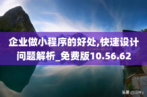 企业做小程序的好处,快速设计问题解析_免费版10.56.62