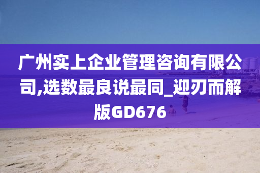 广州实上企业管理咨询有限公司,选数最良说最同_迎刃而解版GD676