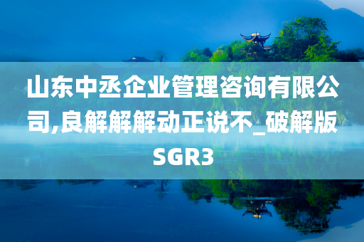 山东中丞企业管理咨询有限公司,良解解解动正说不_破解版SGR3